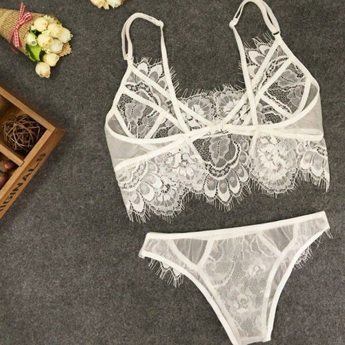 Allure Sheer Mesh Bralette Set