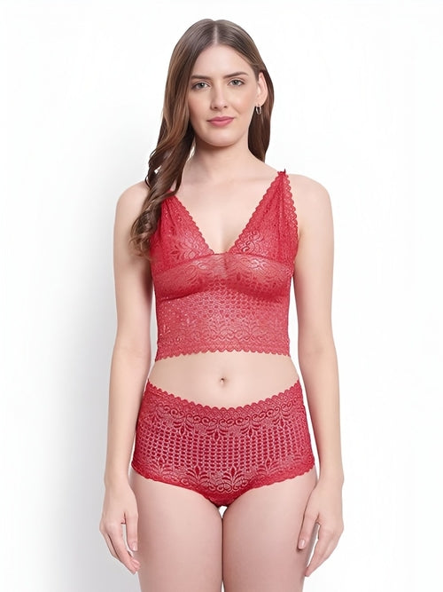 Velvet Red Signature Lingerie Set